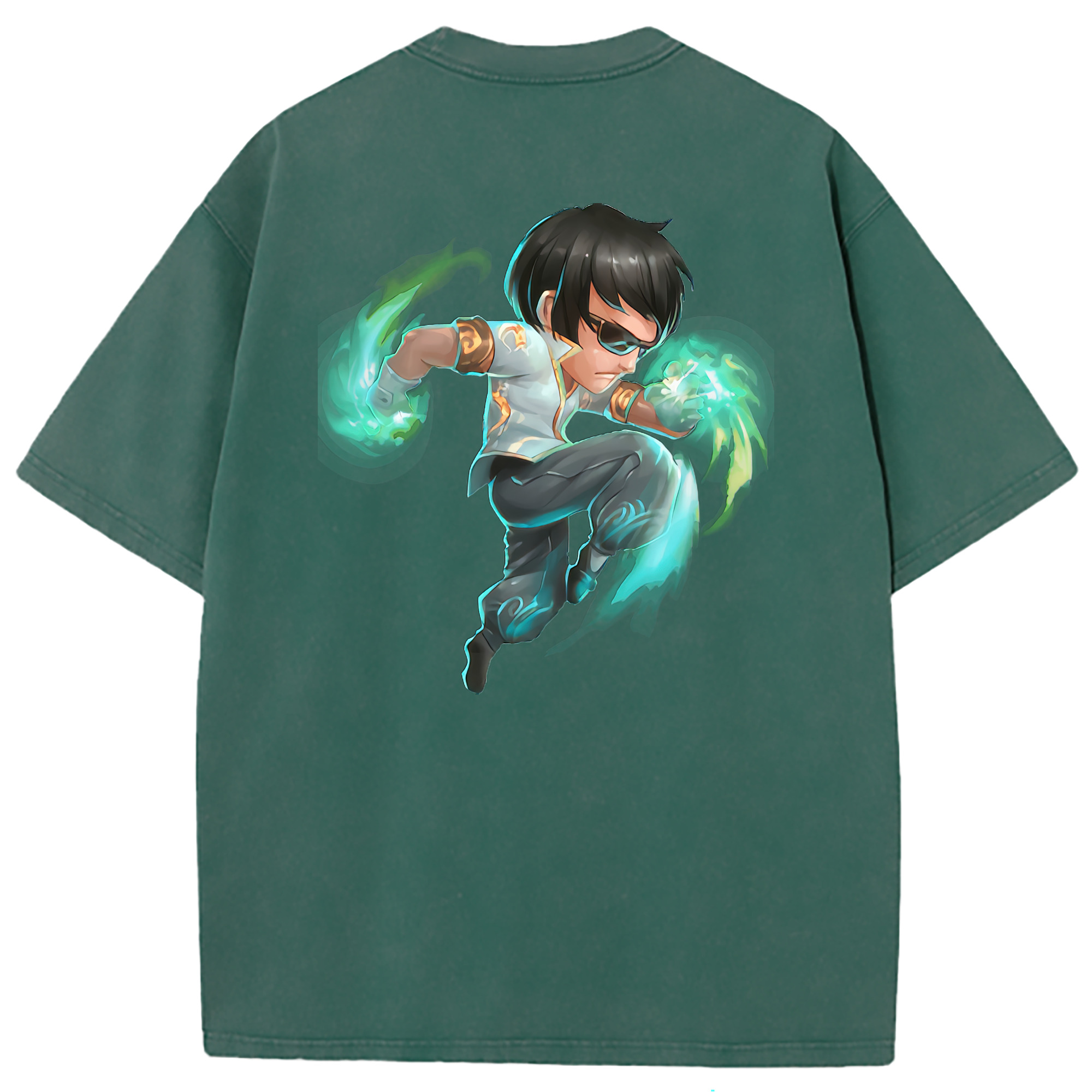 （画像用） リーグ・オブ・レジェンド League of Legends LOL 綿100% ヴィンテージ風 半袖Tシャツ（背面プリント）
